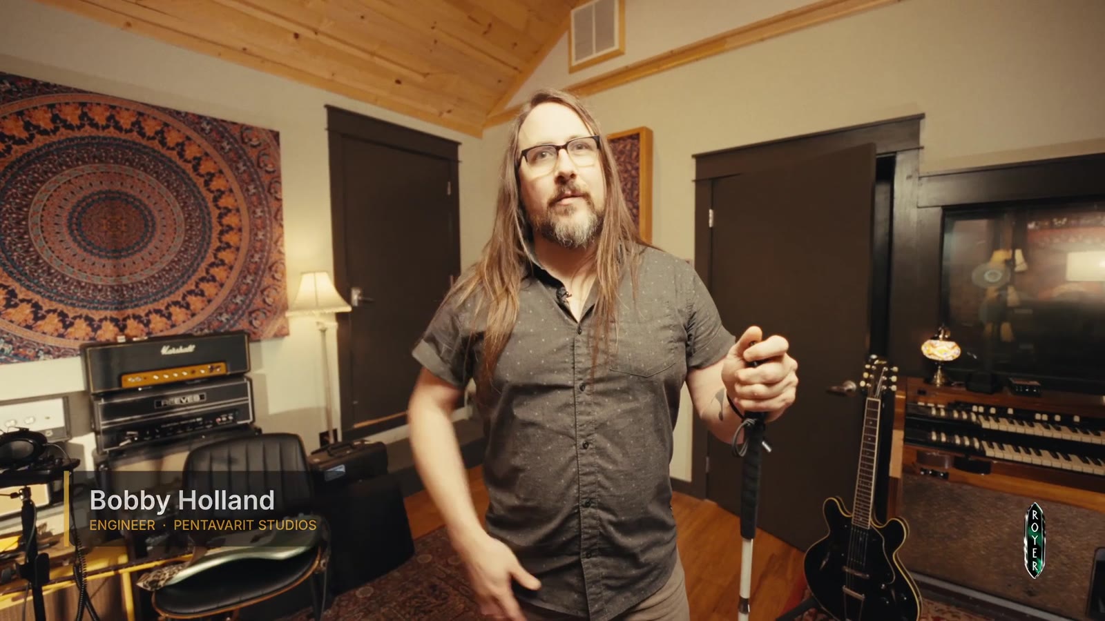 Bobby Holland in the live room at Pentavirate Studios, Nashville