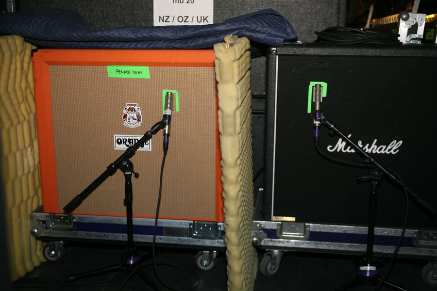 R-121s on Matchbox 20 live guitar rigs