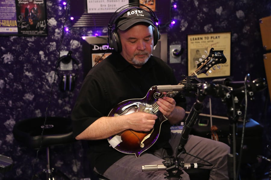 A mandolin miked with a pair of R-122 MKII ribbon mics
